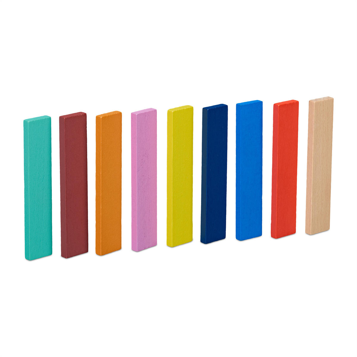 100XHOLZBAUSTEINE - Multicolor, Holz (2.5/0.7cm) - Relaxdays