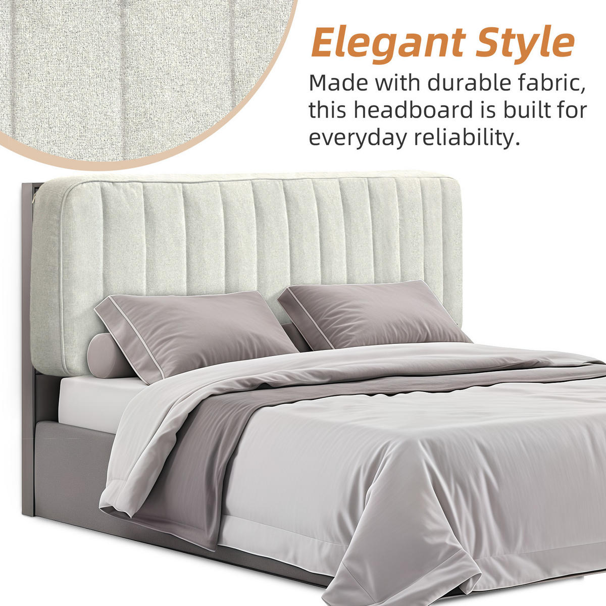 KOPFTEIL Kaschmir-Leinen-Mischgewebe 60*100cm - Beige, Textil (10/60/100cm) - Vercart