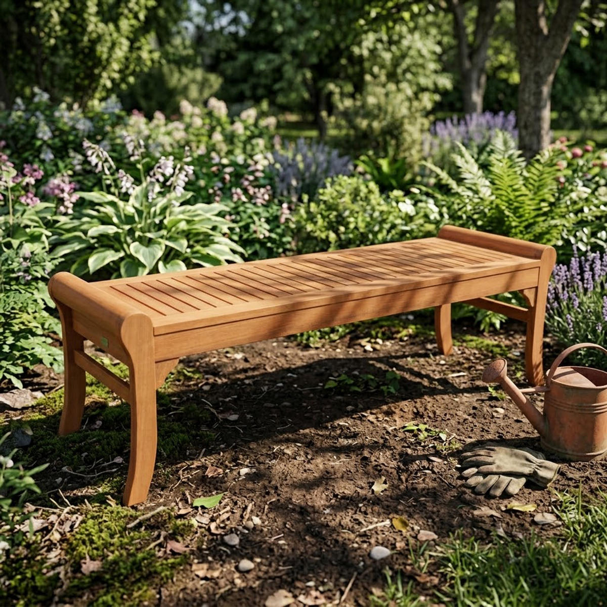 HOCKERBANK Newport -aus Aluminium silbergrau, Sitzfläche Kunstholz dunkelgrau 120x40x43 cm - Grau, Holz (120/43/40cm) - TPFGarden