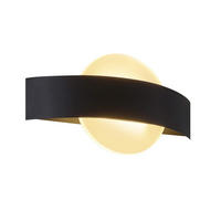 LED nástěnné svítidlo Yatcko 23,5/12/5 cm - černá, kov (12/5/23.5cm) - Nettlife
