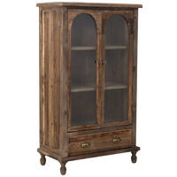 VITRINE mit 2 türen und 1 schublade 80x42x138 cm - Braun, Holz (80/138/42cm) - Wanderlust