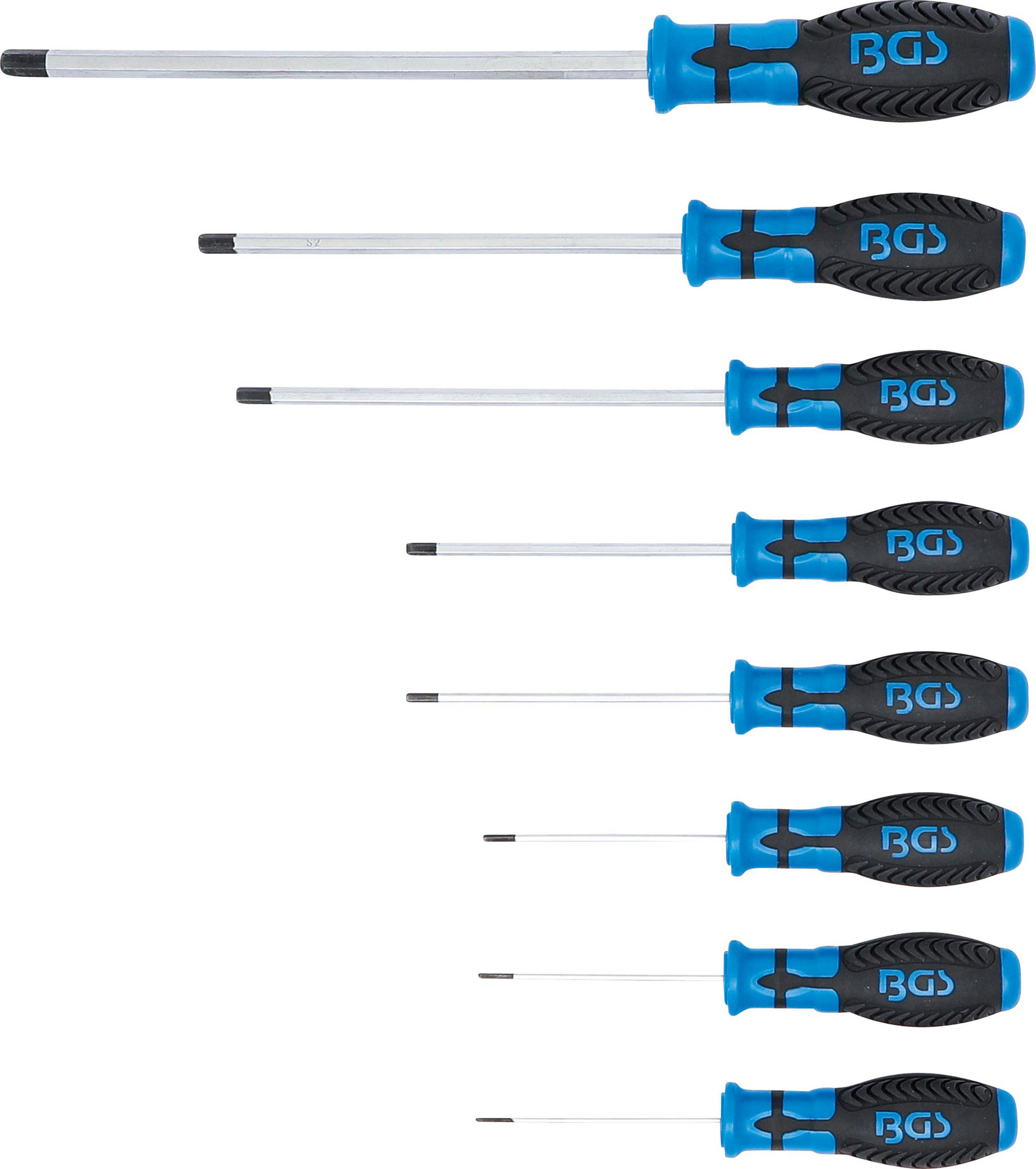 SCHRAUBENDREHER-SATZ | INNENSECHSKANT | 8-TLG. - Multicolor, Kunststoff/Metall (1/1cm) - BGS technic