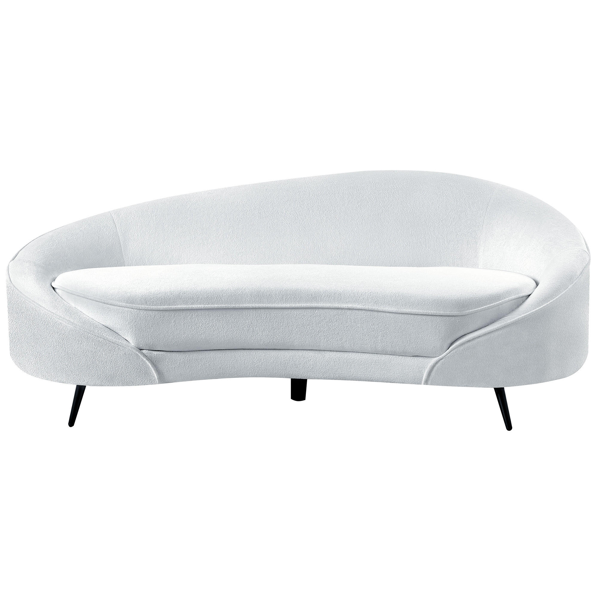 Beliani 3-Sitzer-Sofa Weiß, Schwarz 183x69x84 cm