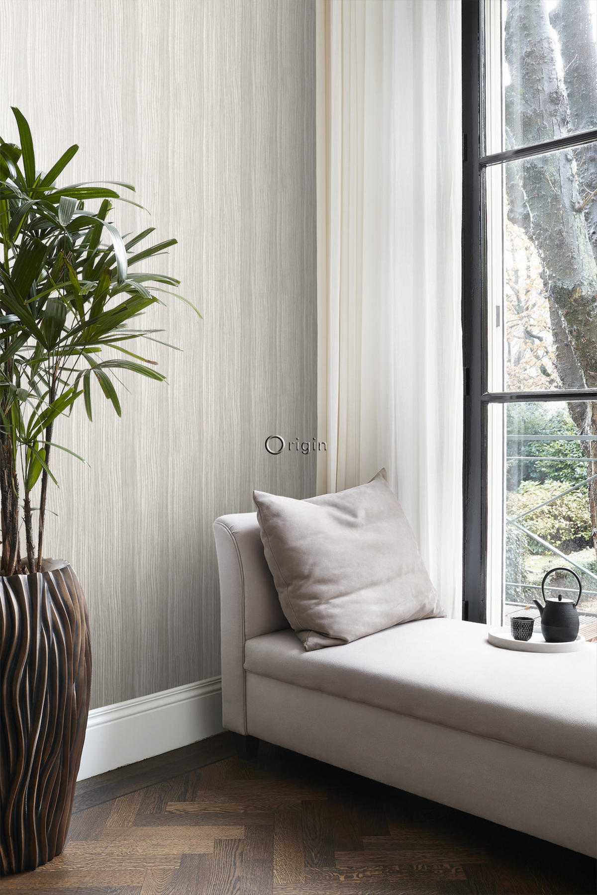 TAPETE Streifenmuster 53 cm x 10.05 m - Braun, Papier (53/1000cm) - Origin Wallcoverings