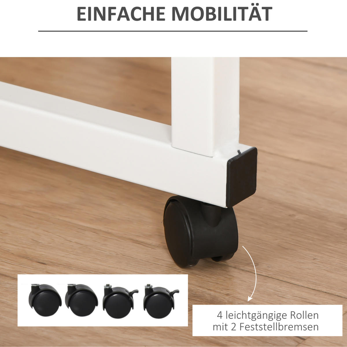 BEISTELLTISCH 60/68-78/40 cm aus Stahl höhenverstellbar - Ahornfarben, Metall (60/40/78cm) - OKMYHOME