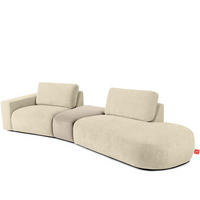 4-SITZER ECKSOFA ZUCCO Chenille rechts, Creme - Creme, Textil (350/84/105cm) - KONSIMO®