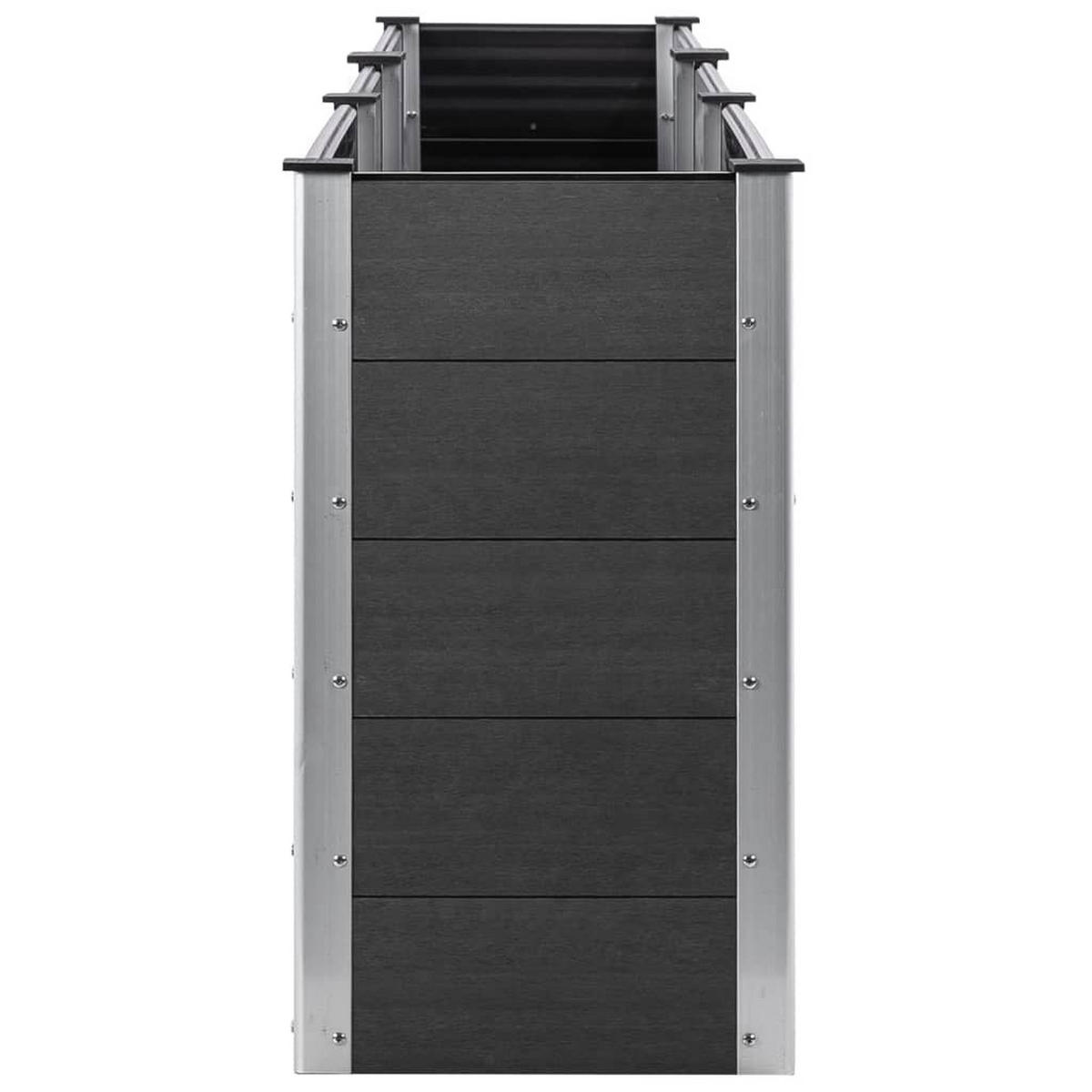 GARTEN-HOCHBEET 300x100x91 cm WPC Grau - Grau, Kunststoff (100/91/300cm) - furnicato