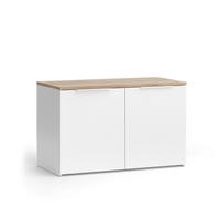 KOMMODE Wido Weiß/Sonoma 40 x 50 cm mit 2 Türen - Weiß/Sonoma Eiche, Holzwerkstoff (80/50/40cm) - Vicco