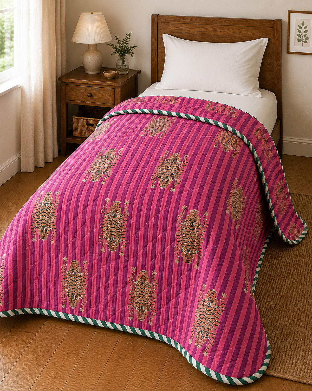 WOHNDECKE Baumwolle 140x220 cm Quilt-Optik – Gesteppt, Weich & Modern - Multicolor, Naturmaterialien (140/220cm) - AU Maison