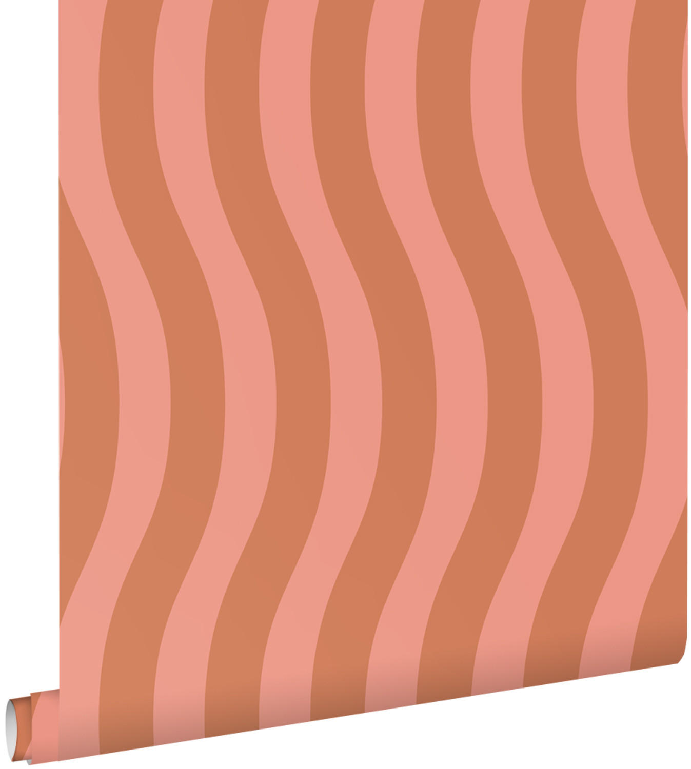 TAPETE wellenförmige Streifen 50 x 900 cm - Pink, Papier (50/900cm) - ESTAhome