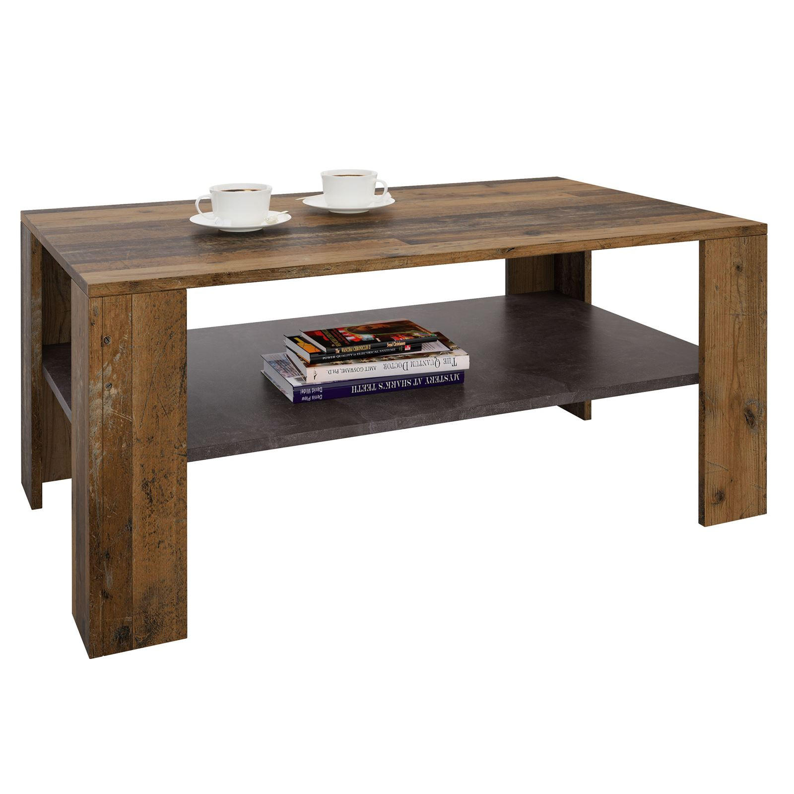 COUCHTISCH ANIMO - Dunkelgrau/Dunkelbraun, Holzwerkstoff (60/100/44cm) - CARO-Möbel
