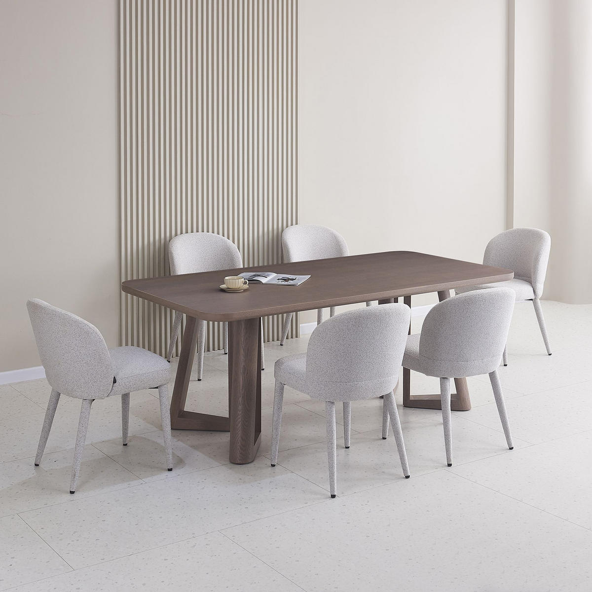 ESSZIMMERSTUHL Coases Hellgrau - Hellgrau, Textil/Metall (50/82/61cm) - Selsey