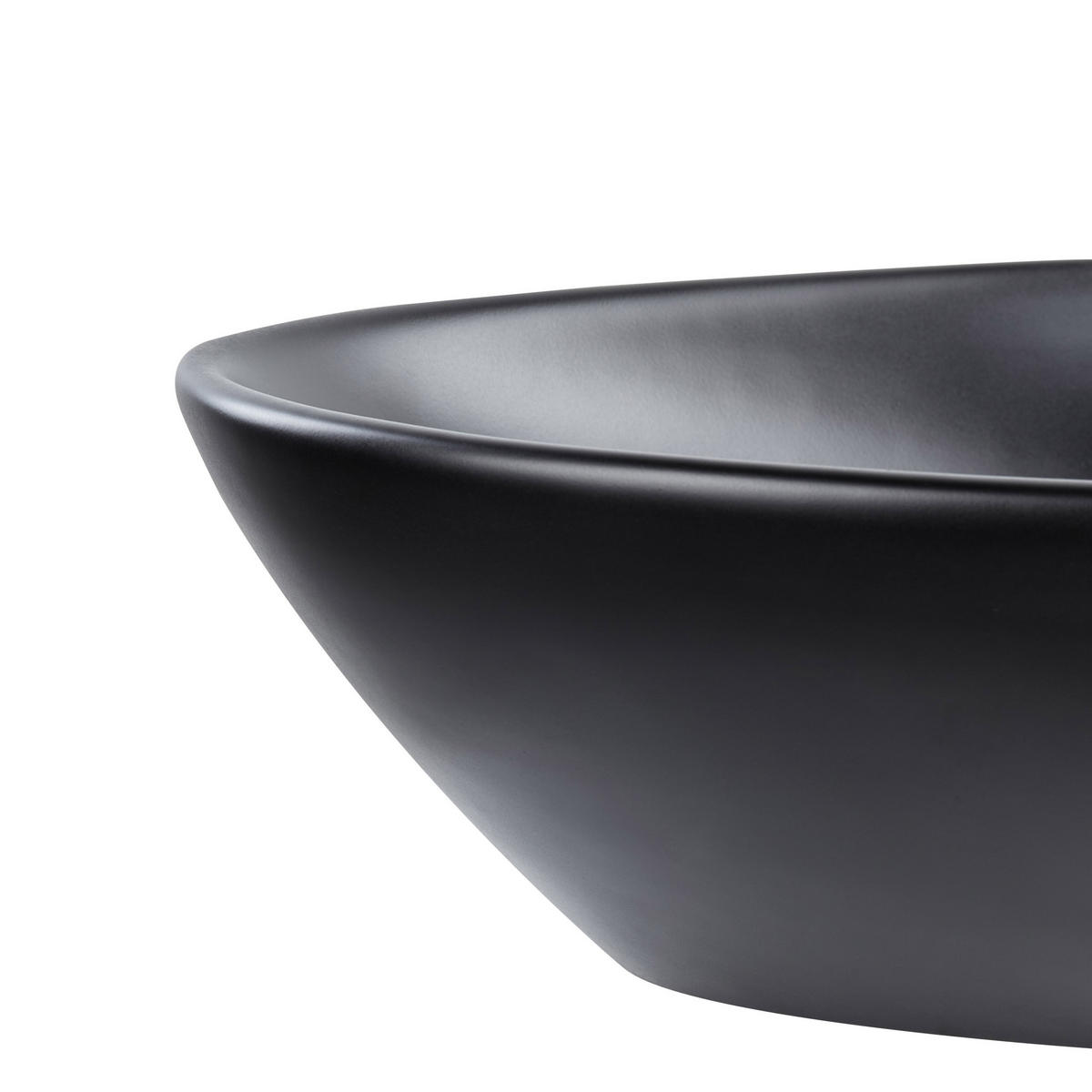 UMYVADLO NA DESKU Černé 60/39 cm Keramika Tirig - černá, keramika (60/14/39cm) - Beliani