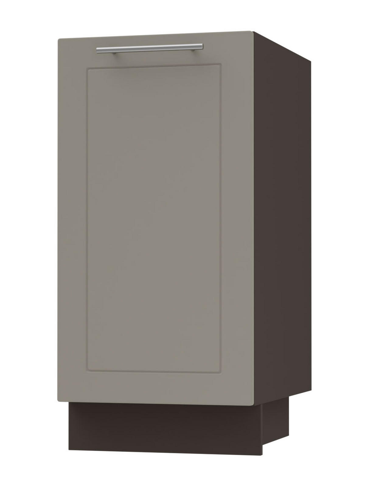 KÜCHENUNTERSCHRANK Kvantum D1D/40 Beige Matt / Lava Matt 40 / 50 / 82cm - Dunkelgrau/Beige, Holz/Holzwerkstoff (40/82/50cm) - Feldmann-Wohnen