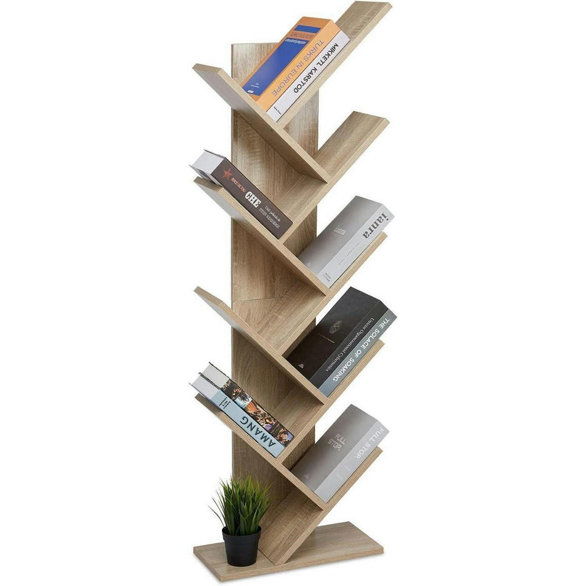 BÜCHERREGAL Baumform Eiche 40 x 20 x 127 cm - Braun, Holzwerkstoff (40/127/20cm)