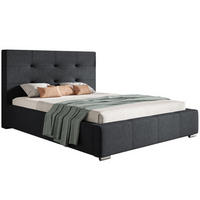 BETT Schwarz BEN 5 160x200 cm - Schwarz, Textil (160/200cm) - Sepro Meble