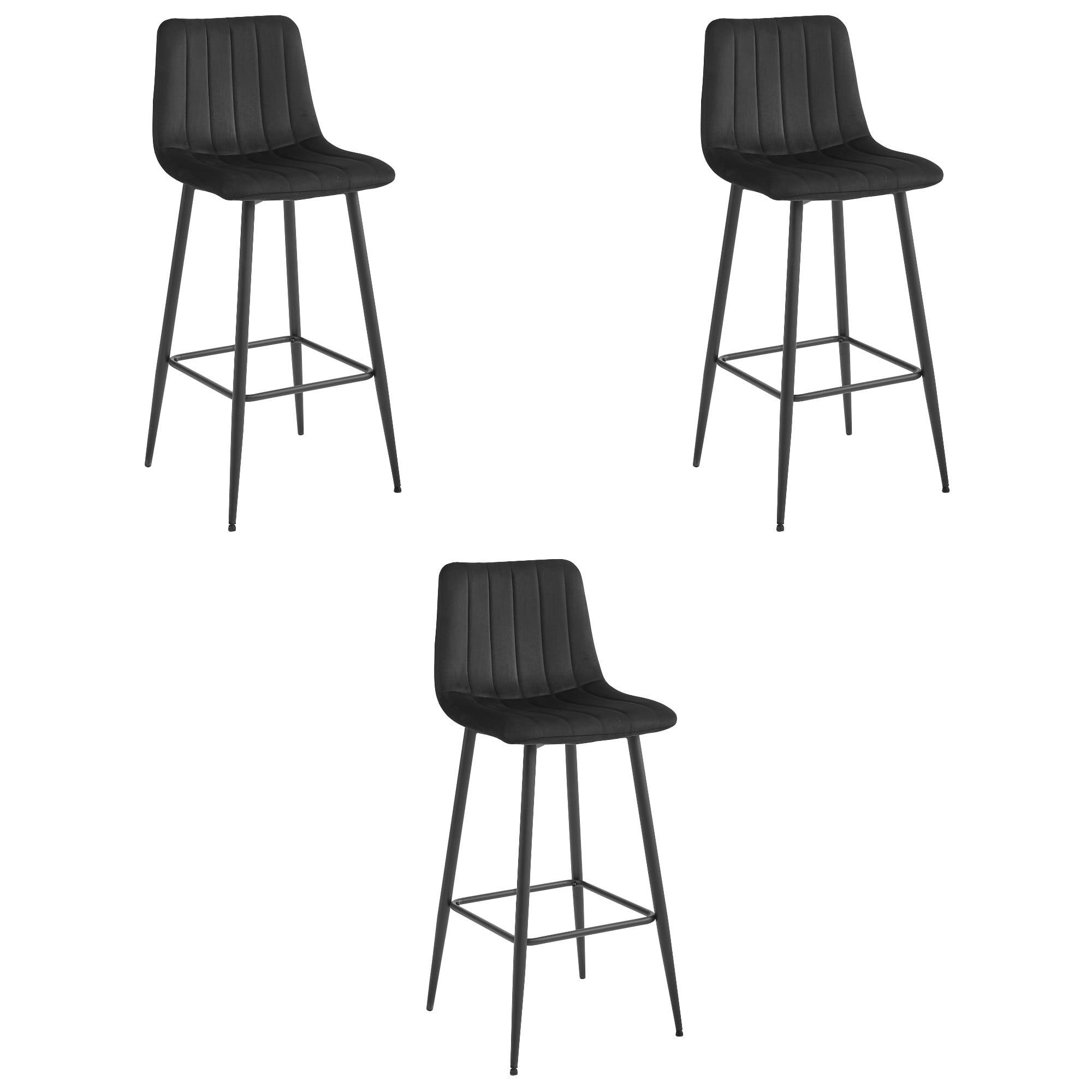Valora Barhocker Schwarz 43x104x35 cm