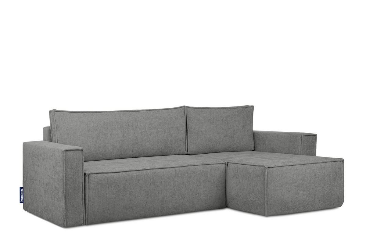 UNIVERSAL-ECKSOFA NAPI II mit Schlaffunktion, grau - Grau, Textil (246/148cm) - KONSIMO®