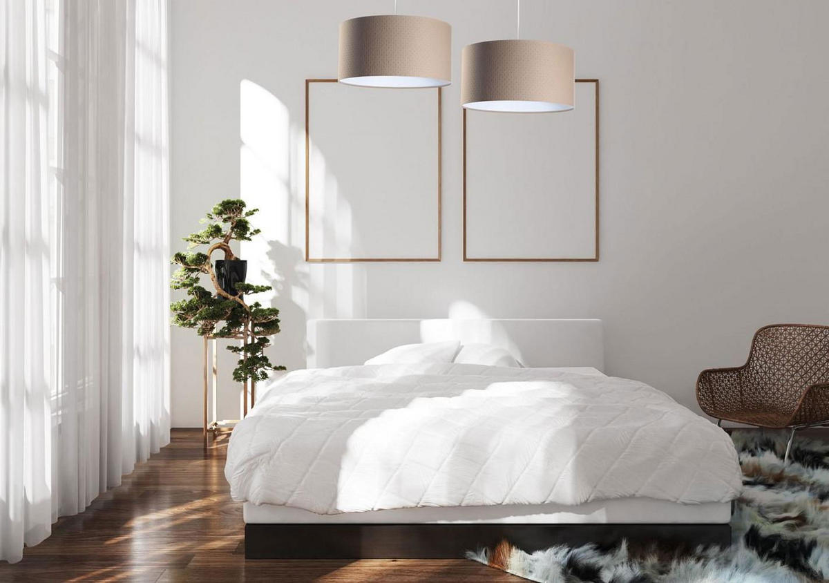 HÄNGELEUCHTE Weiß 60/30 cm - Beige/Weiß, Kunststoff (60/1.1/30cm) - ONZENO