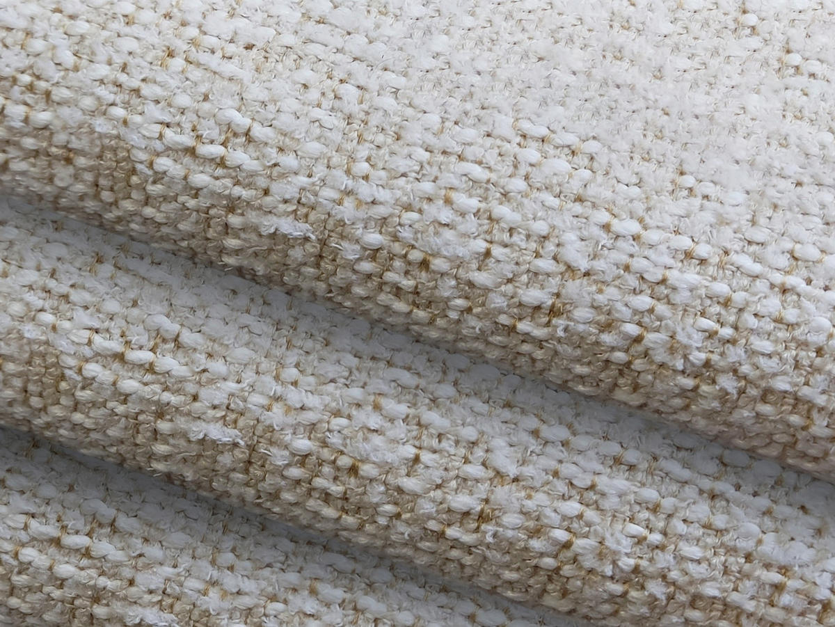 3-SITZER SOFA Links Strukturstoff Stoff Beige - Beige/Creme, Holz/Textil (258/73/95cm) - Makamii