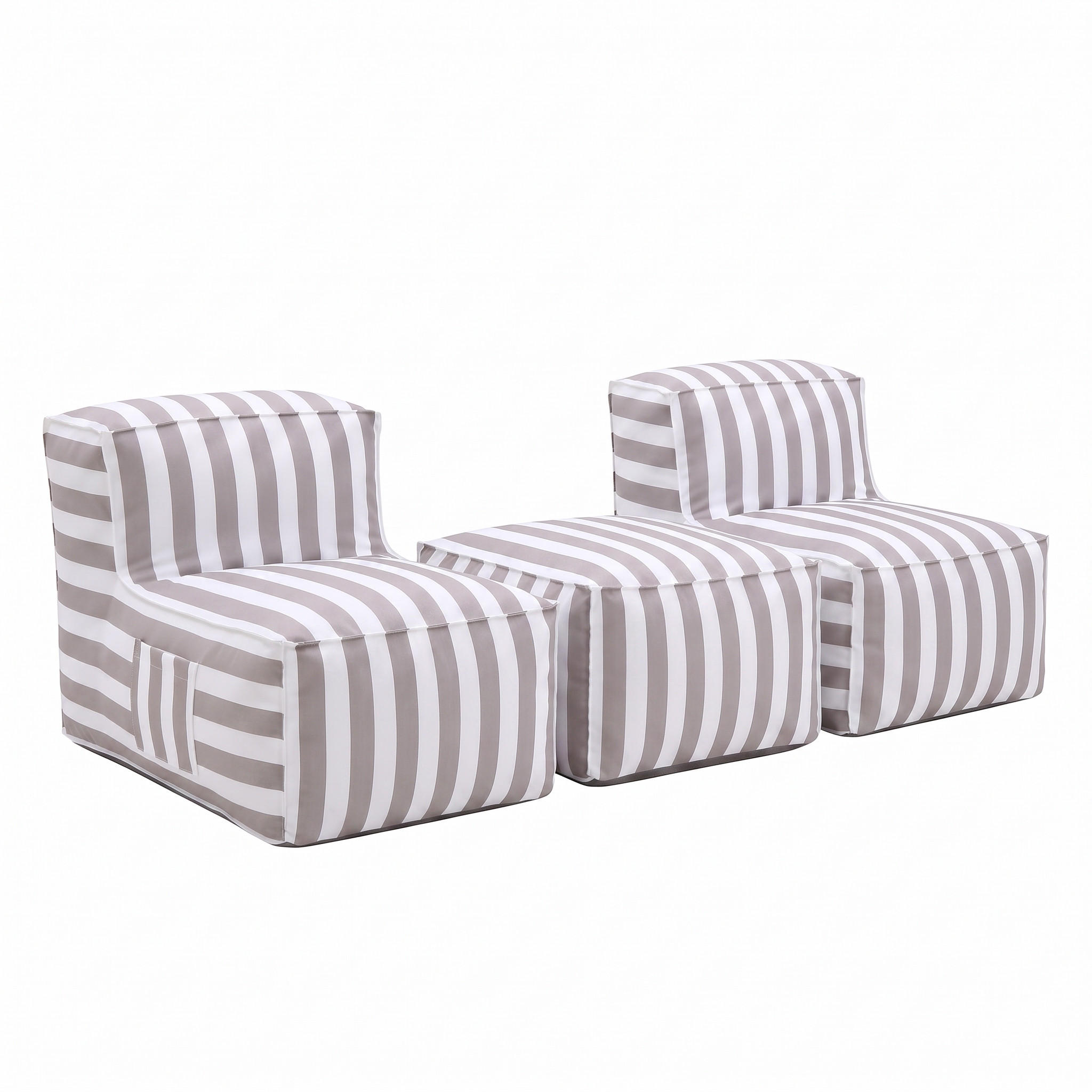 GARTENLOUNGE-SET SOFT SET 4 Beige - Beige, Textil - Muffo