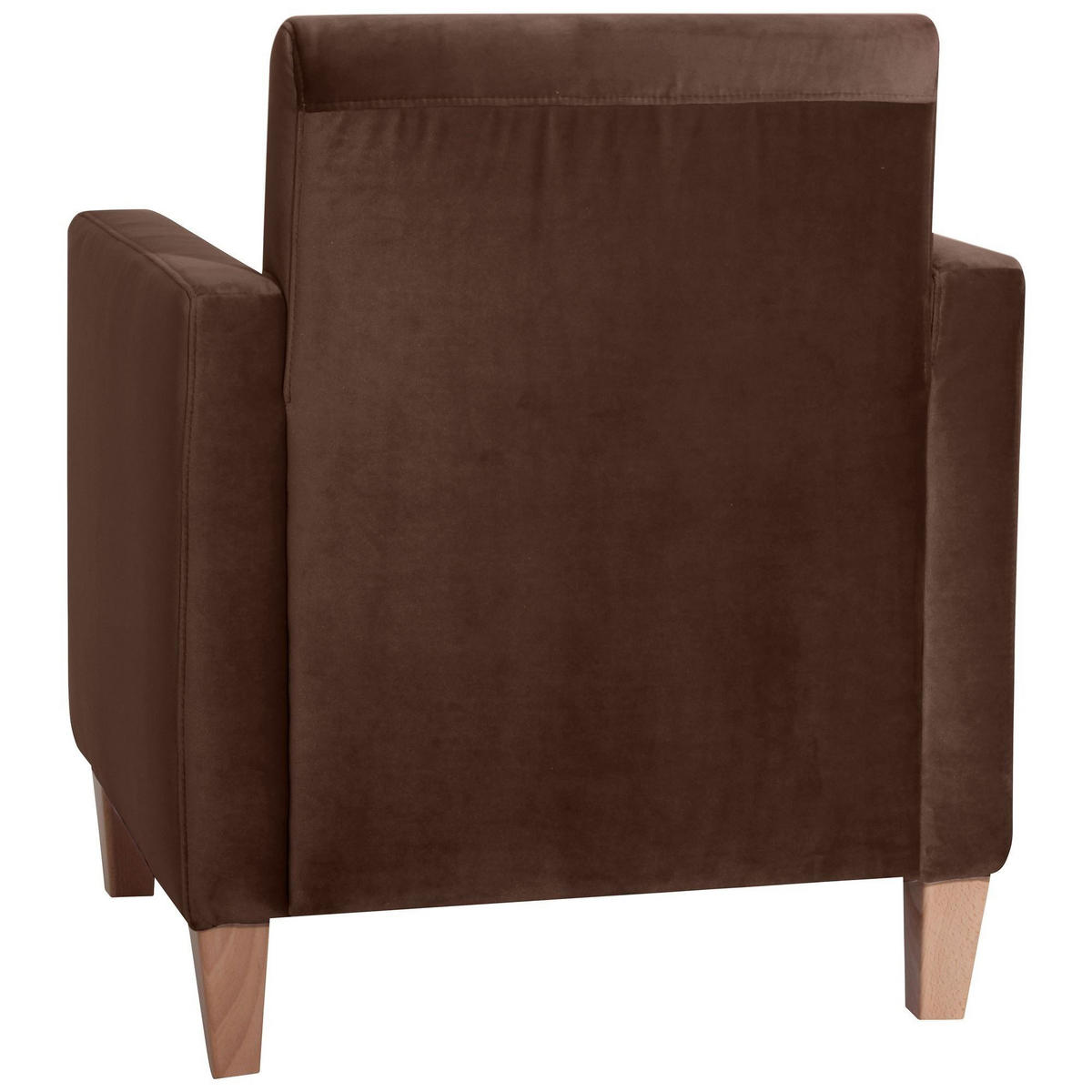 SESSEL Karol Bezug Samtvelours Buche natur / braun - Braun, Kunststoff (71/81/70cm) - 58aufmkessel