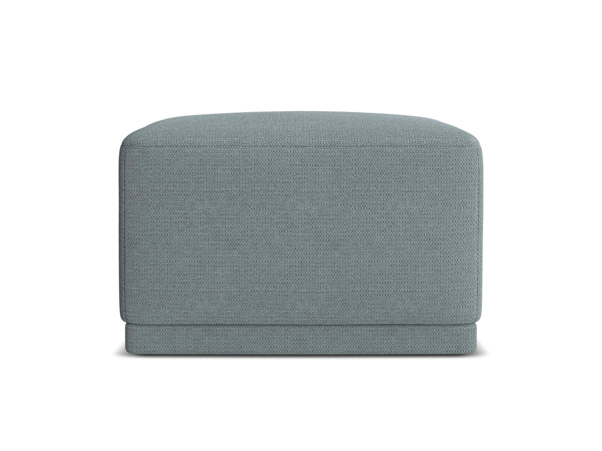 POUF Chenille Stoff Blau - Blau/Blaugrau, Kunststoff/Textil (65/40/65cm) - Makamii