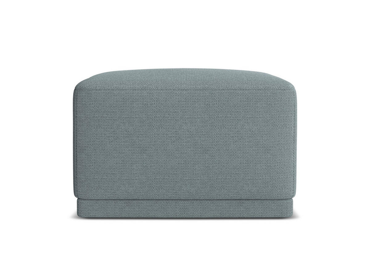POUF Chenille Stoff Blau - Blau/Blaugrau, Kunststoff/Textil (65/40/65cm) - Makamii