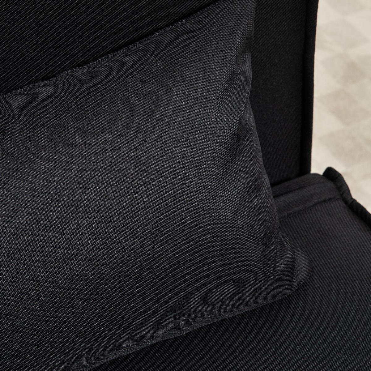 SCHLAFSESSEL, 2-in-1 Schlafsofa mit Bettfunktion, Zierkissen bis 350 kg Schwarz - Schwarz/Naturfarben, Holz/Textil (78/80/94cm) - HOMCOM