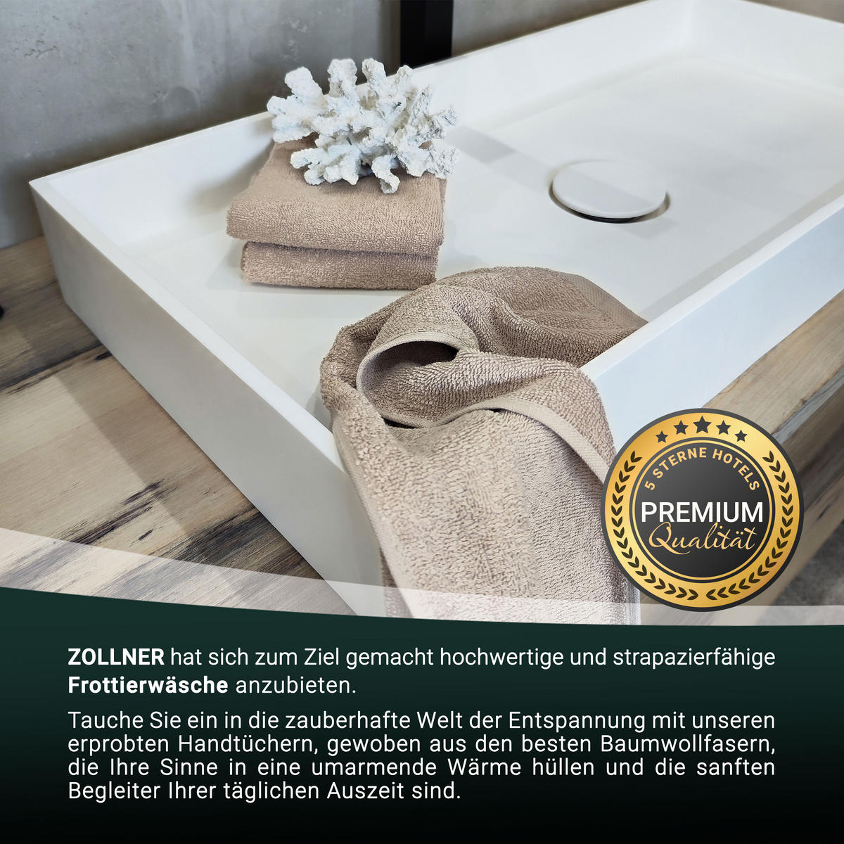 GÄSTETÜCHER, 10er-Set, 30x50 cm, 100% Baumwolle, Braun - Cappuccino, Textil (30/50cm) - Zollner