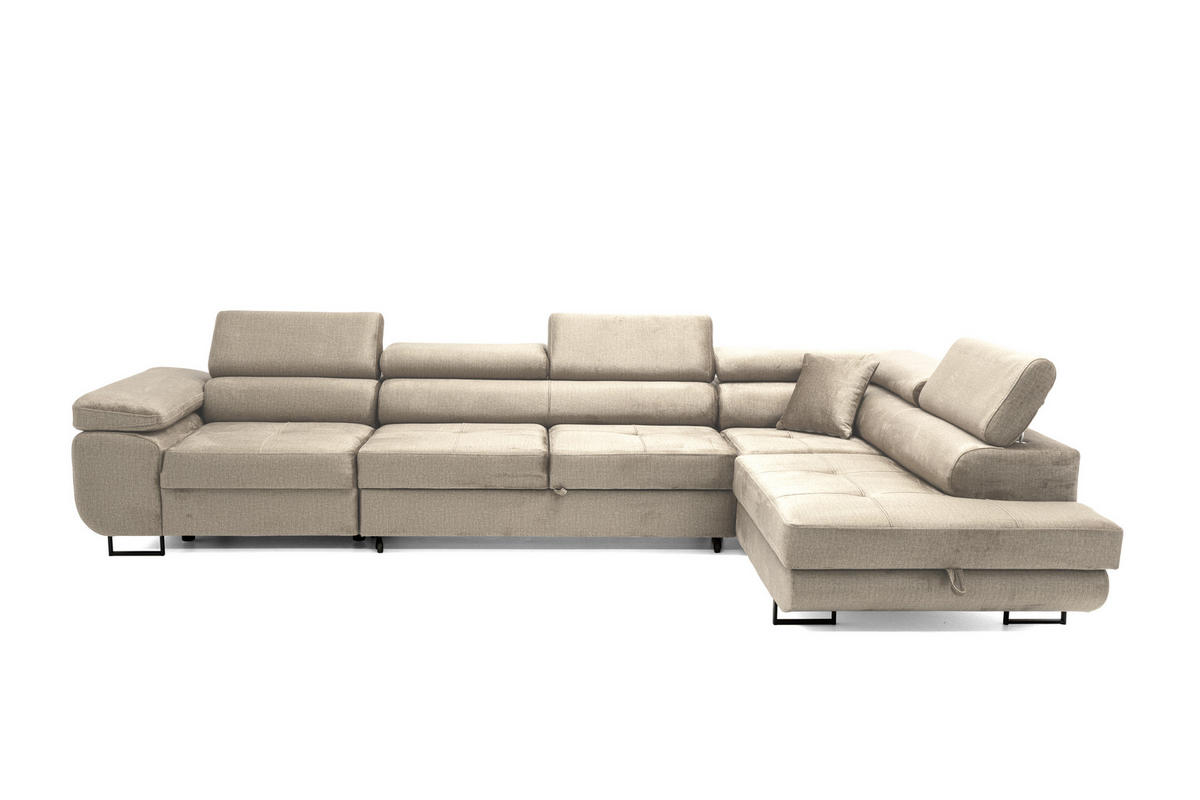 ECKSOFA WILD MAXI Rechts Beige - Beige, Holz (203/350cm) - Muffo
