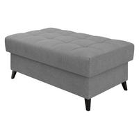 POLSTERHOCKER Nord - Greige/Schwarz, Holz/Textil (106/44/67cm) - MIRJAN24