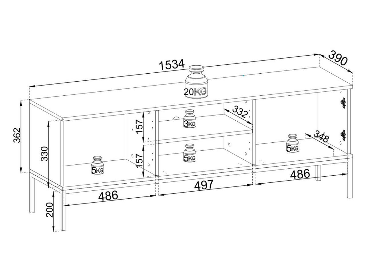 TV-SCHRANK Kaschmir 154 cm Deo - Kaschmir/Champagner, Naturmaterialien/Glas (154/56/39cm) - Graingold