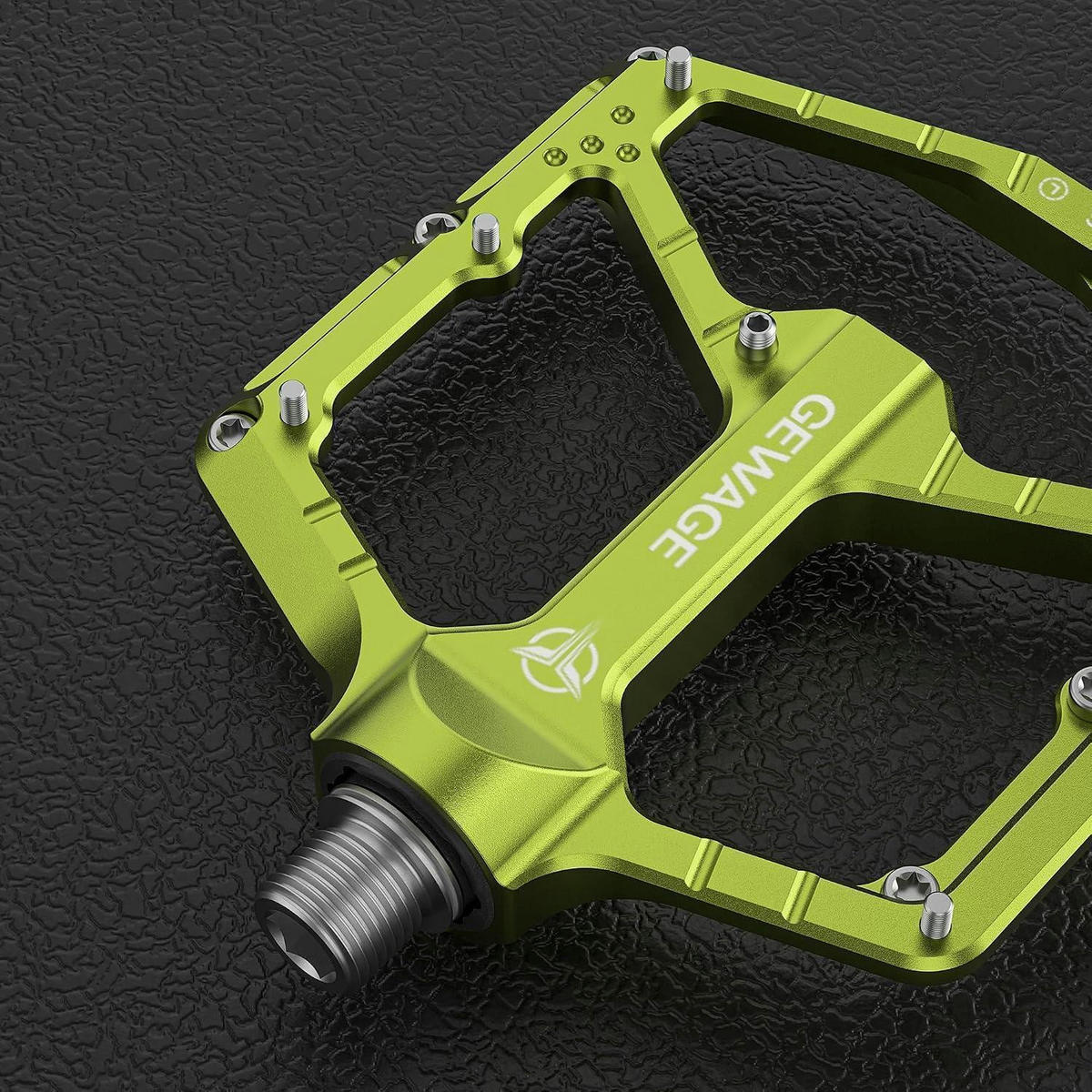 FAHRRADPEDALE CNC Aluminium Lime Green - Hellgrün, Metall (10.4/1.5/11cm)