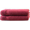 BADETUCH 100x150 cm Frottier Handtücher im 2er Set aus 100% Baumwolle, Bordo 500g/m2 - Bordeaux, Textil (100/150cm) - Carpe Sonno
