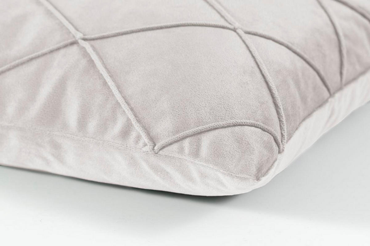 KISSENHÜLLE 2er Set Nobless Rauten 40/40 cm elfenbein - Creme, Textil (40/40cm) - Magma Heimtexx
