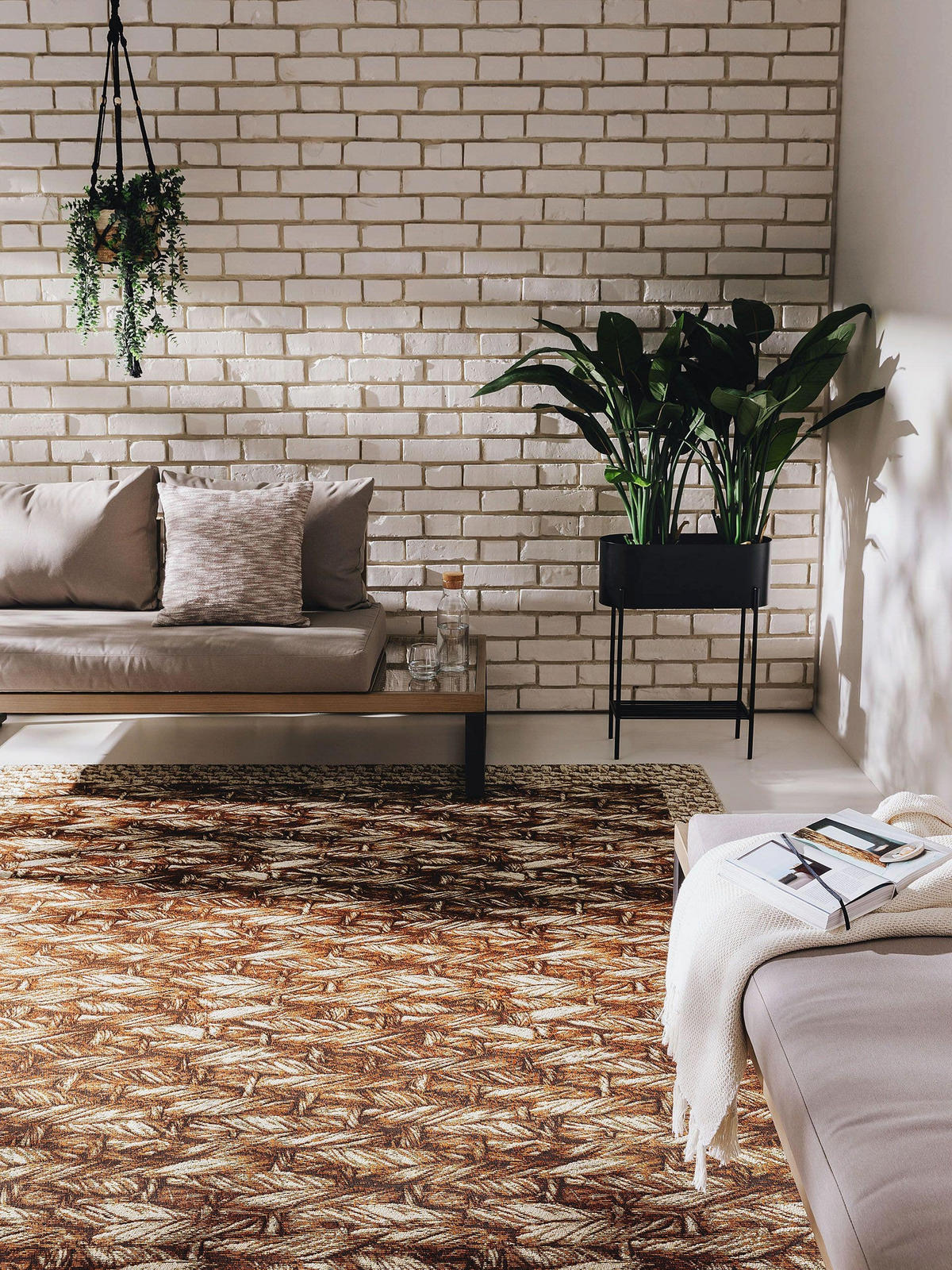 OUTDOORTEPPICH Kenya Cream/Beige 120x180 cm - Creme, Textil (120/180cm) - benuta Nest