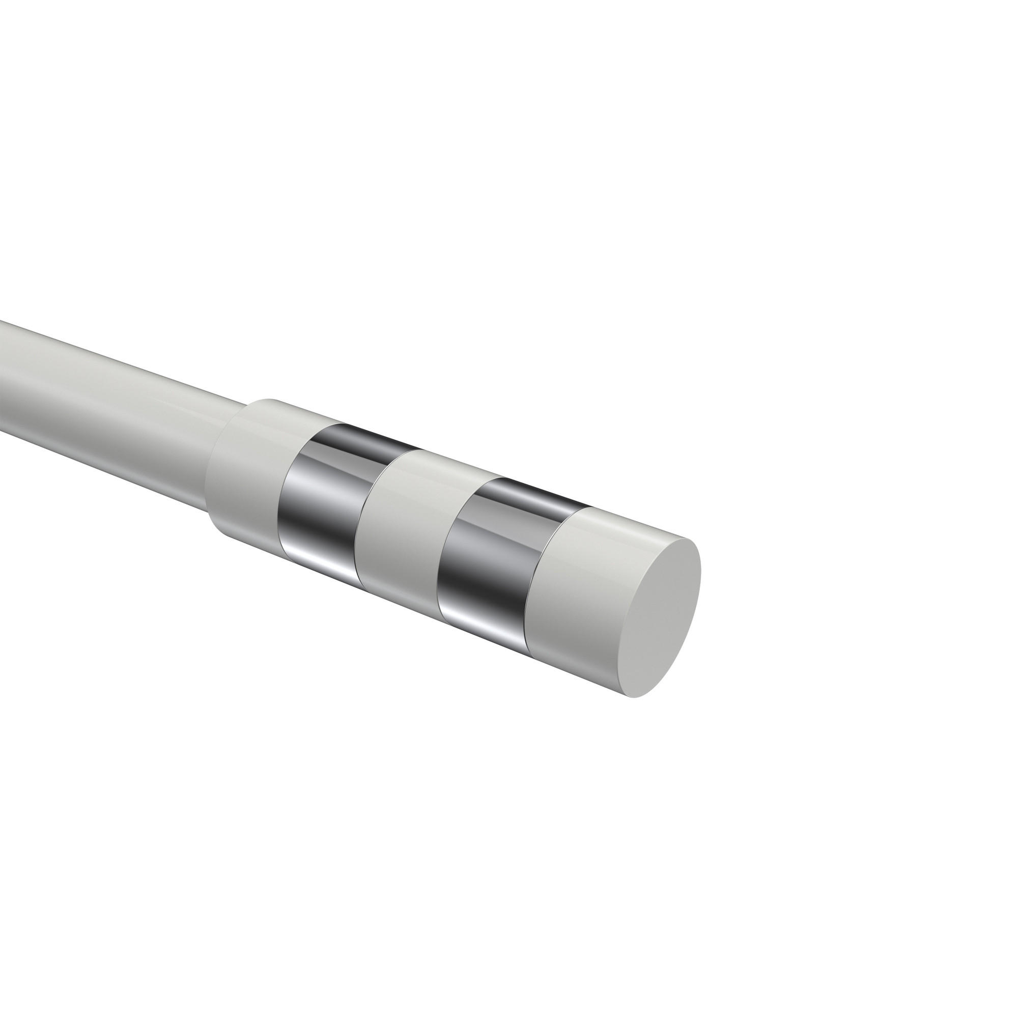 Thumbnail - Interdeco Endstücke, Weiß, Chrom, Metall, 8.2x2.6x2.6 cm, Wohntextilien, Gardinen & Vorhänge, Vorhangzubehör