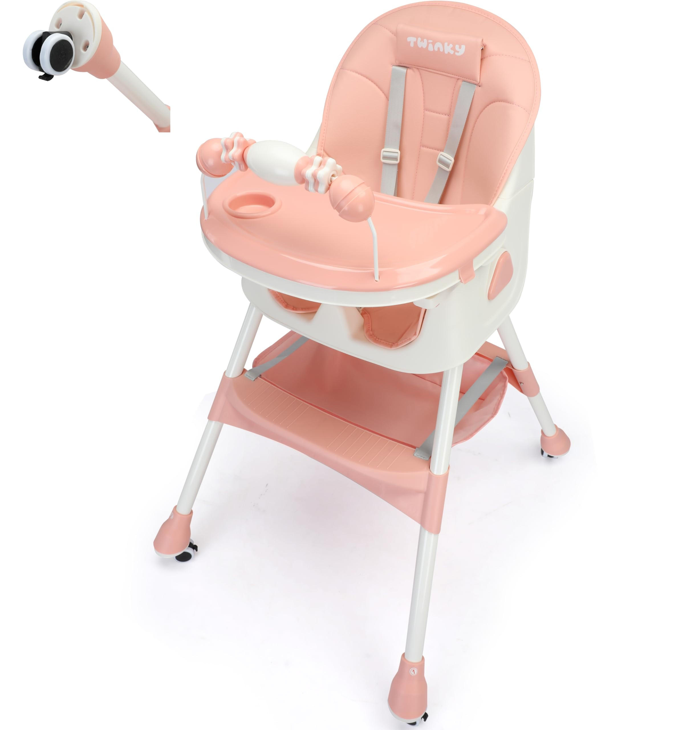 HOCHSTUHL Baby MAXI 2-in-1 mit Klappbarer Rosa - Pink, Kunststoff (40/90/40cm) - Twinky