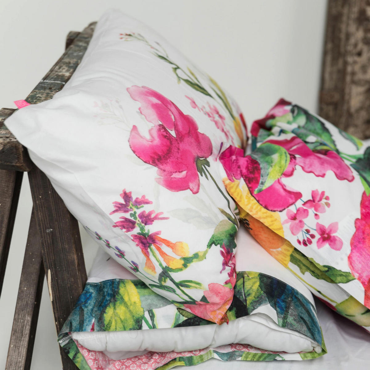 KISSENBEZUG cassia 50x75 cm (x2) mehrfarbig - Multicolor, Textil (50/75cm) - Happy Friday