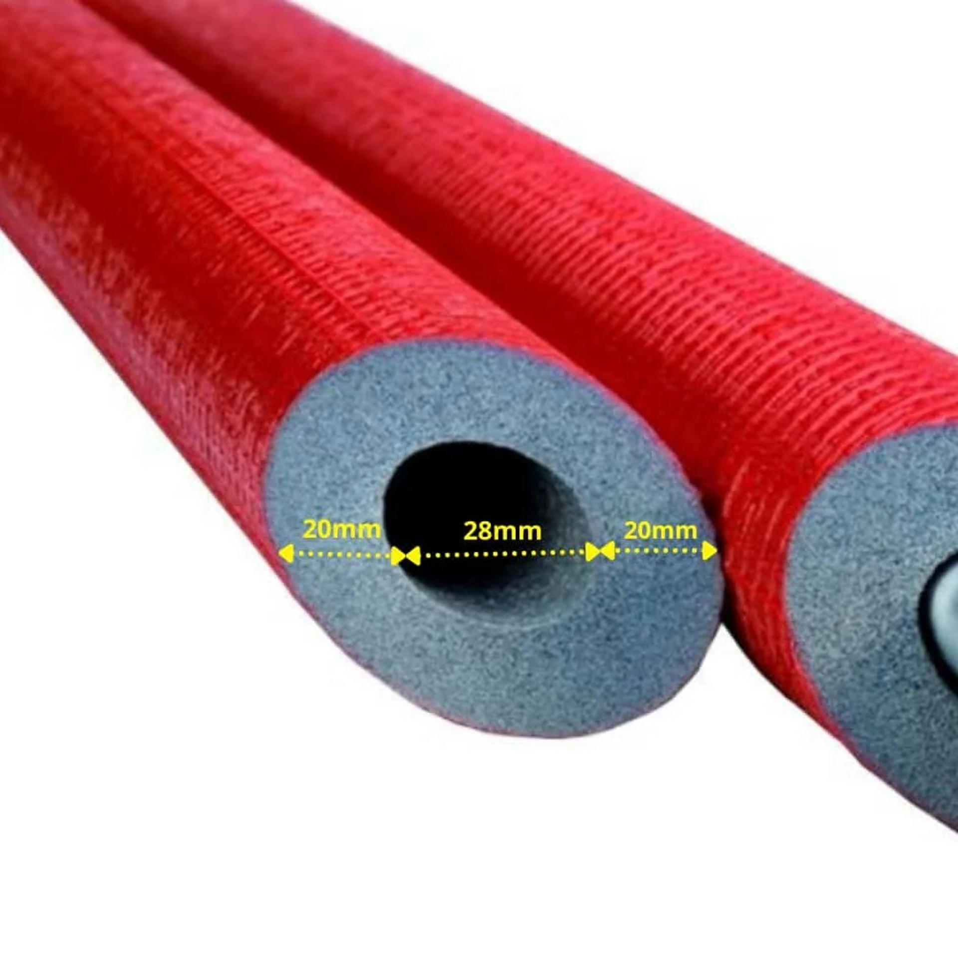 ROHRISOLIERUNG 28mm - Rot, Kunststoff (70/30/30cm) - BONI-SHOP