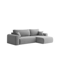 ECKSOFA Flora In Poso - Hellgrau, Holzwerkstoff/Textil (272/145cm) - Fun Möbel