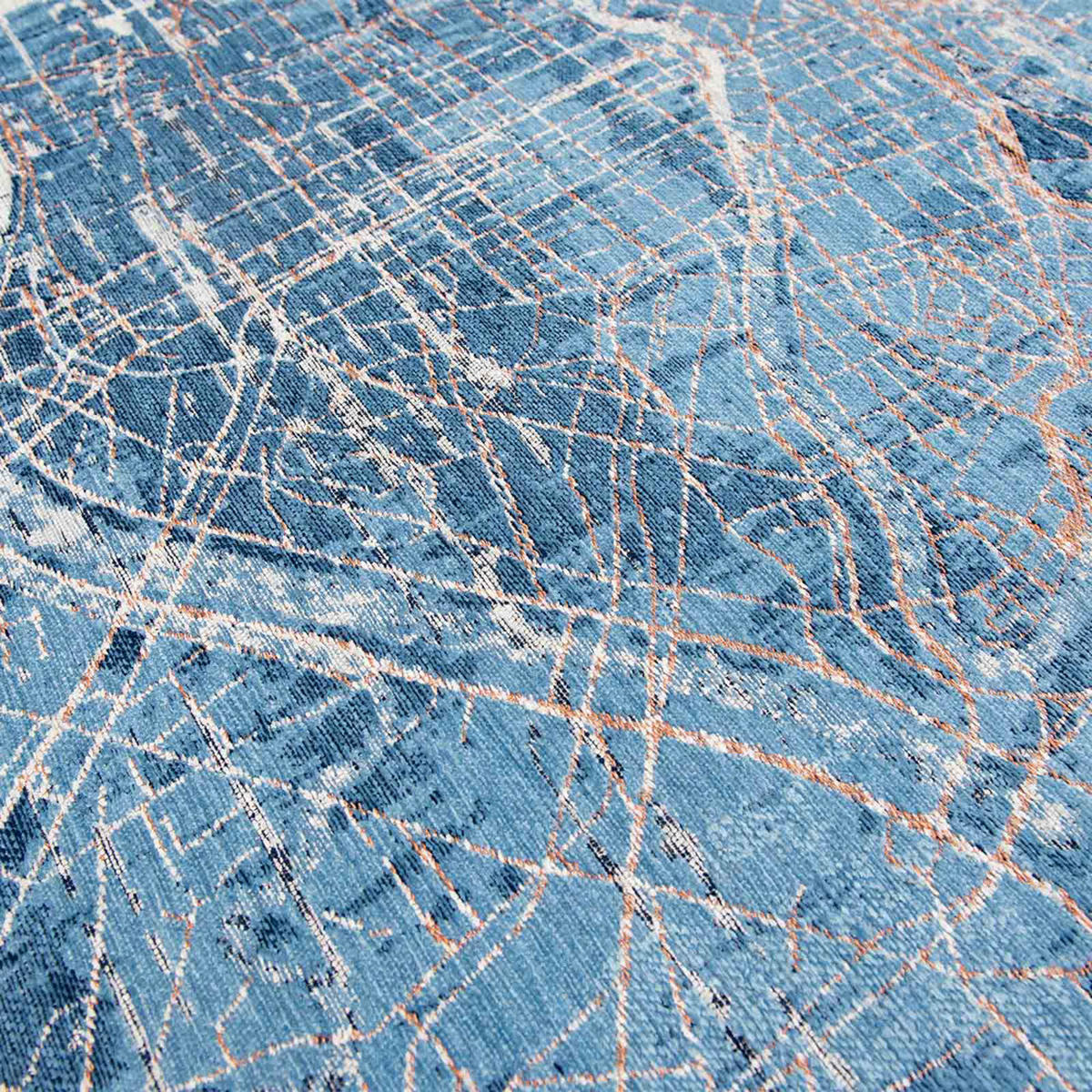 TEPPICH Conductive Blue Cities 240/240 cm - Blau, Textil (240/240cm) - Louis De Poortere