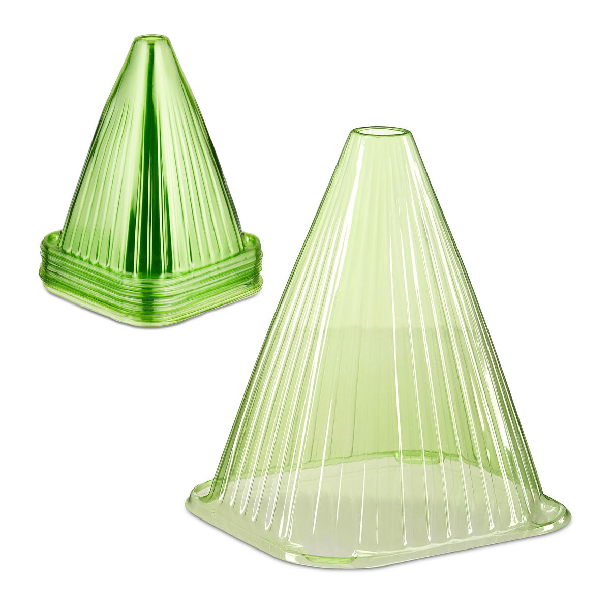 32XPFLANZENHUT - Grün, Kunststoff (19/22/19cm) - Relaxdays