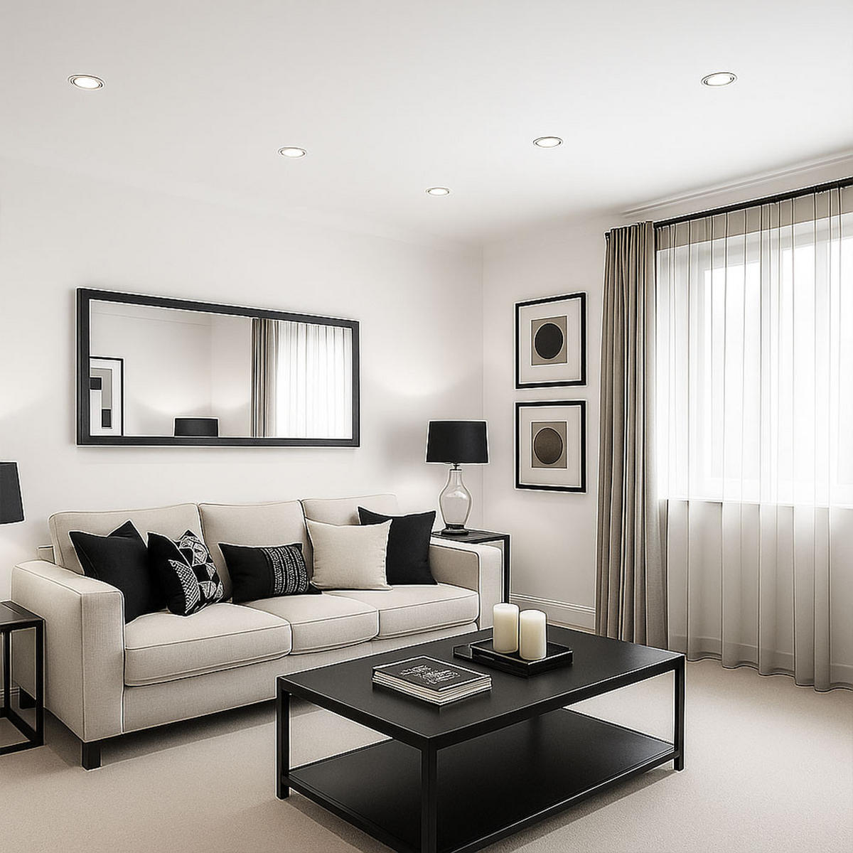 LED DECKENLEUCHTE Silber Aluminium 6er Set - Silberfarben, Metall (8.3/8.3/6cm)