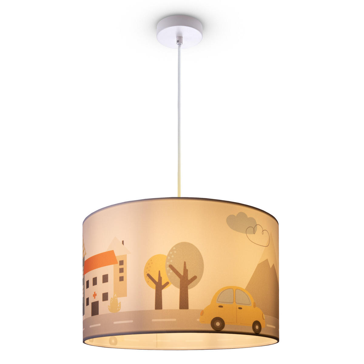 PENDELLEUCHTE Hugo Pd1 Cap 318 - Weiß, Metall (45.5/45.5/27cm) - Paco Home