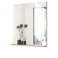 WANDSPIGEL Eiche mit Ablage Garderobenspiegel 75 x 80 cm - Eichefarben, Glas/Holzwerkstoff (75/80/10cm) - Furn.Design