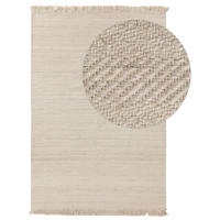 WOLLTEPPICH Lars Cream 200x300 cm - Creme, Textil (200/300cm) - benuta Pure