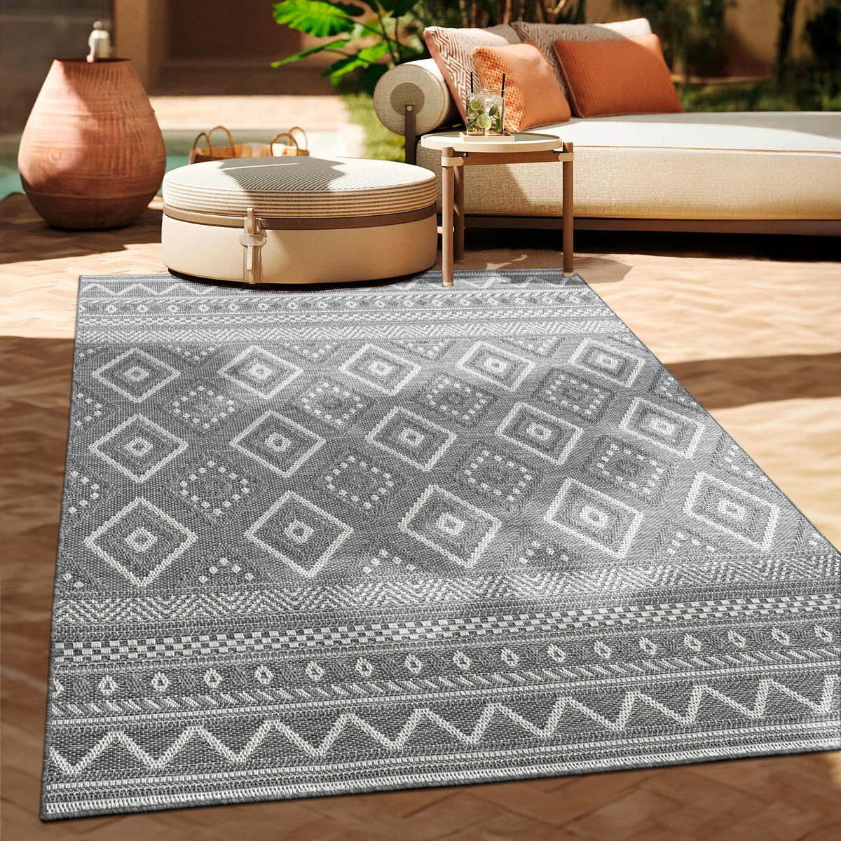 OUTDOORTEPPICH 300/400 cm Vermont 184 - Grau, Textil (300/400cm) - Paco Home