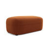 POUF Samt Stoff Orange - Terra cotta/Schwarz, Kunststoff/Textil (92/40/48cm) - Makamii